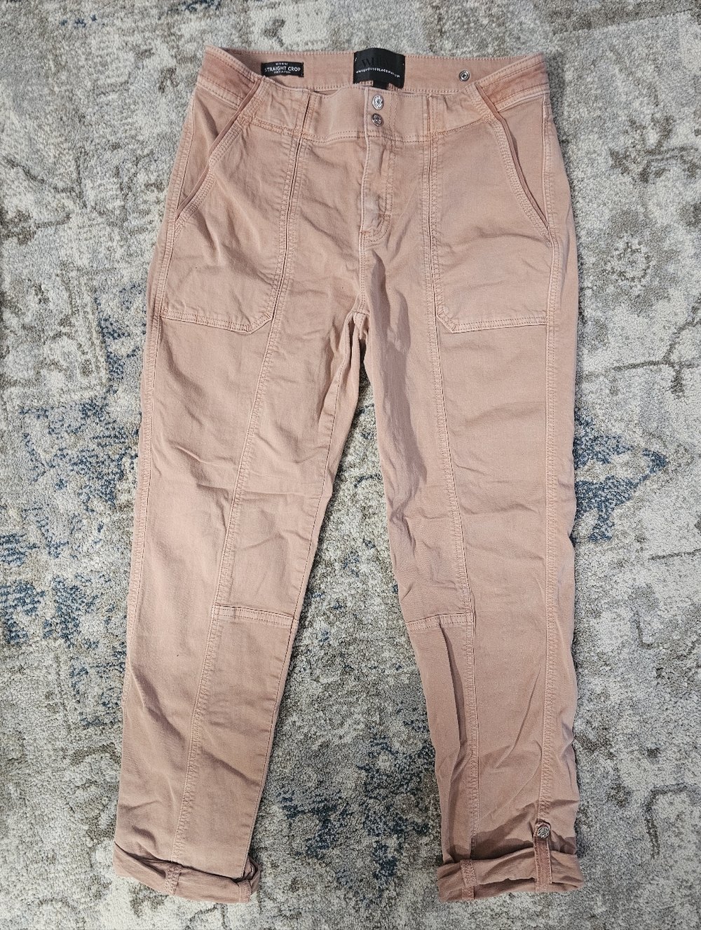 WHBM- Midrise Crop.  Size 2.  Soft Rose Utility Joggers